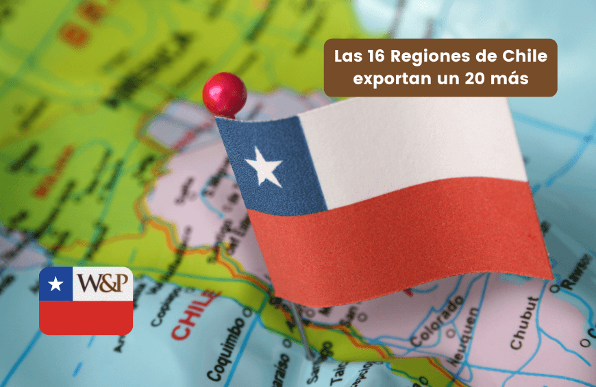 las 16 regiones de chile exportan un 20 mas
